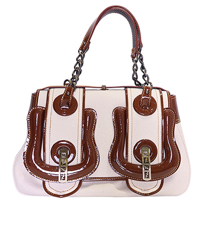 B Bag Canvas/Patent, front view